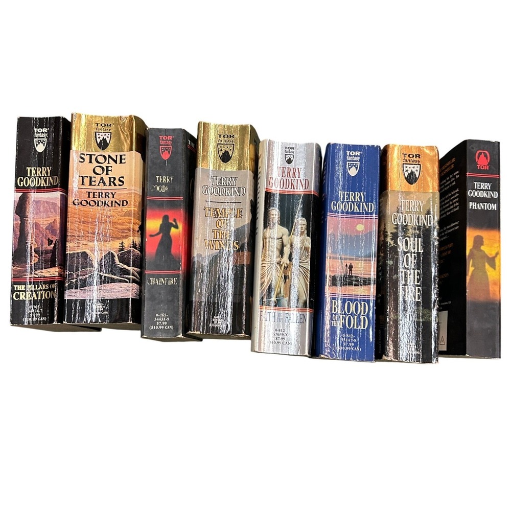 Terry Goodkind Sword of Truth 8 Book Set Lot Epic Fantasy Series PB Novels